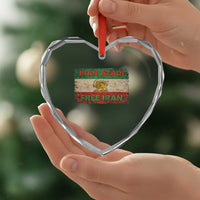 Iran Azadi Lion Sun Sword Flag Free Iran Revolution Heart Crystal Glass Ornament