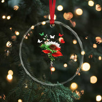 Iran Crystal Glass Ornament Free Iran Protest Sunflower Flag