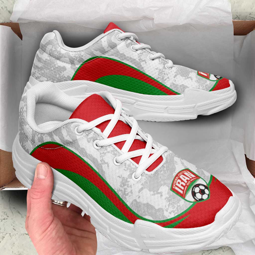 Iran Football Chunky Sneakers Come On Team Melli Cheetah - Wonder Print Shop