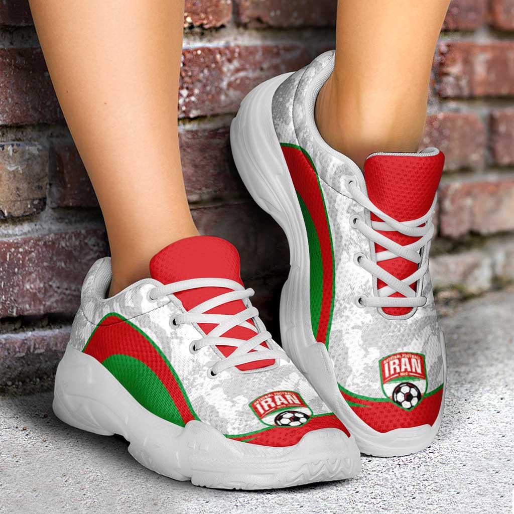 Iran Football Chunky Sneakers Come On Team Melli Cheetah - Wonder Print Shop