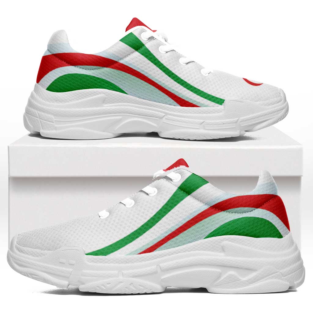 Iran Football Chunky Sneakers Flag-Inspired Curve Style