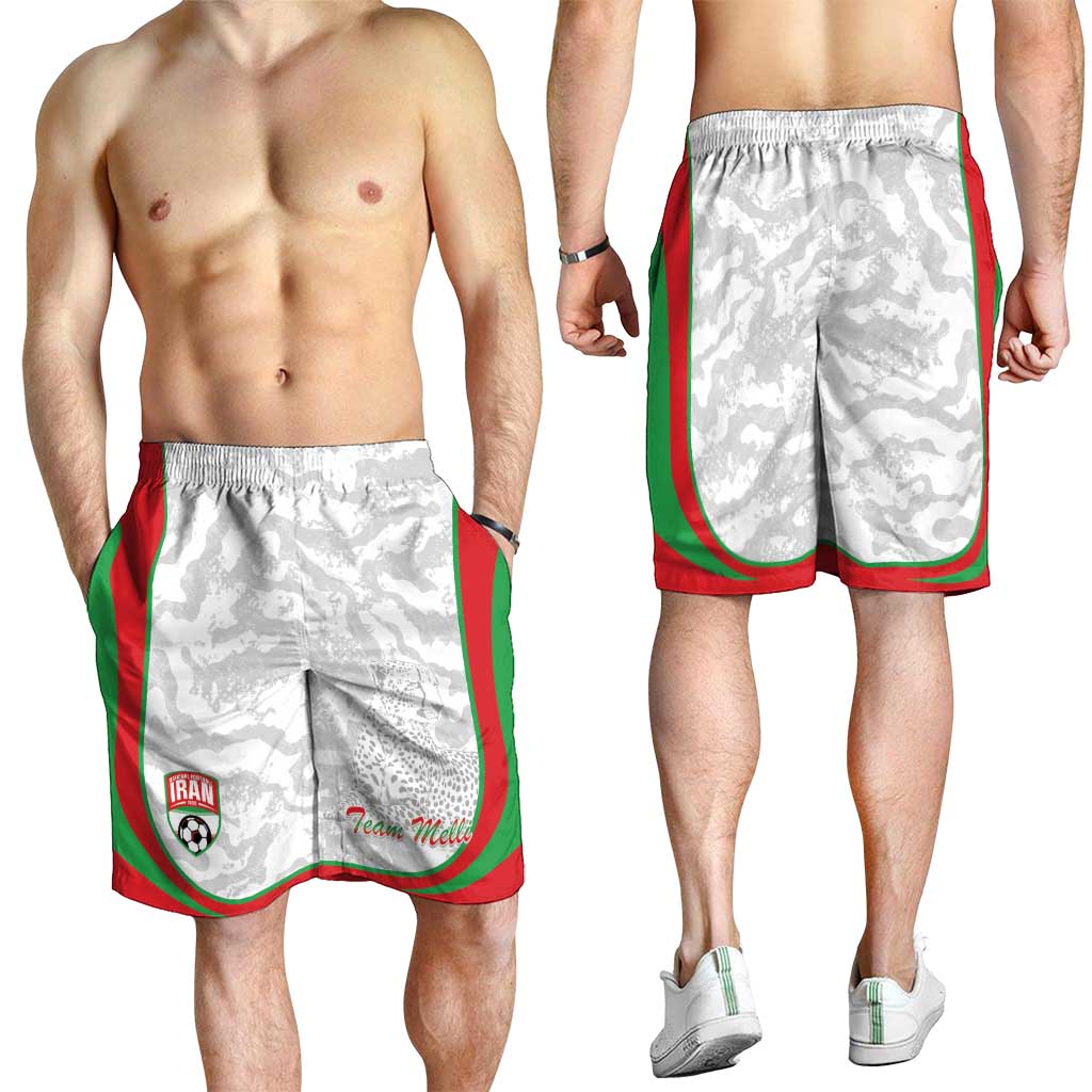 Iran Football Shorts for Men Come On Team Melli Cheetah - Wonder Print Shop