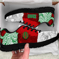 Iran Football Sneakers Leopard Comic Manga Art Style