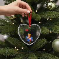 Iran Forgot Our President Has 34 Felonies Heart Crystal Glass Ornament Funny Political Satire