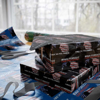 Iran Forgot Our President Has 34 Felonies Wrapping Paper Roll Funny Political Satire Vintage American Flag