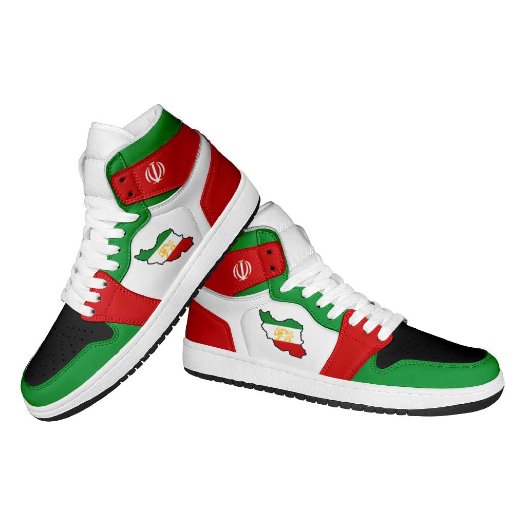 Iran High Sneakers AJ1 Classic National Flag Style - Wonder Print Shop