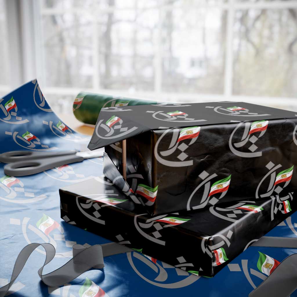 Iran Lion and Sun Flag Persian Calligraphy Wrapping Paper Roll