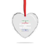 Iran Out Of Alcohol And The Struggle Israel Flag Heart Crystal Glass Ornament Funny Wordplay Political Satire