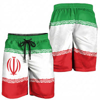 Iran Shorts for Men National Flag Colors - Wonder Print Shop