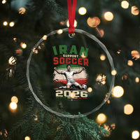 Iran Soccer Fan Gift Crystal Glass Ornament One Nation One Team One Dream