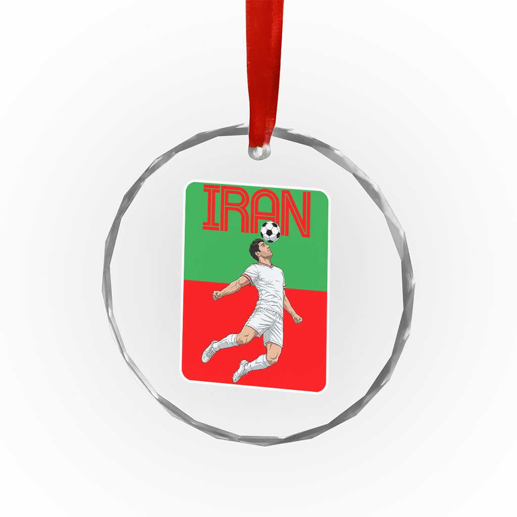 Iran Soccer Lover Crystal Glass Ornament Proud Persian Roots Gift