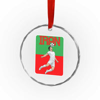 Iran Soccer Lover Crystal Glass Ornament Proud Persian Roots Gift