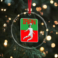 Iran Soccer Lover Crystal Glass Ornament Proud Persian Roots Gift