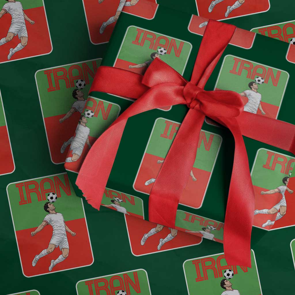 Iran Soccer Lover Wrapping Paper Roll Proud Persian Roots Gift
