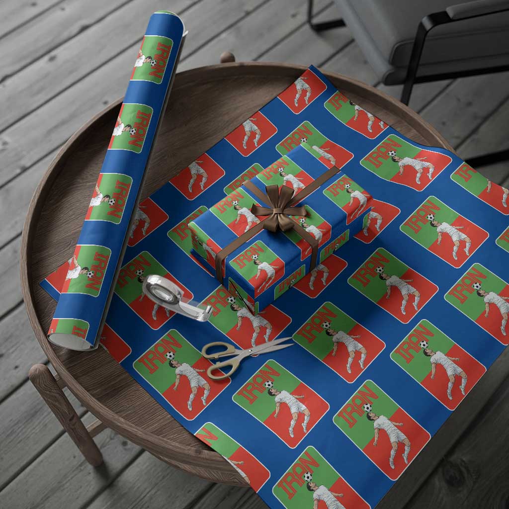 Iran Soccer Lover Wrapping Paper Roll Proud Persian Roots Gift