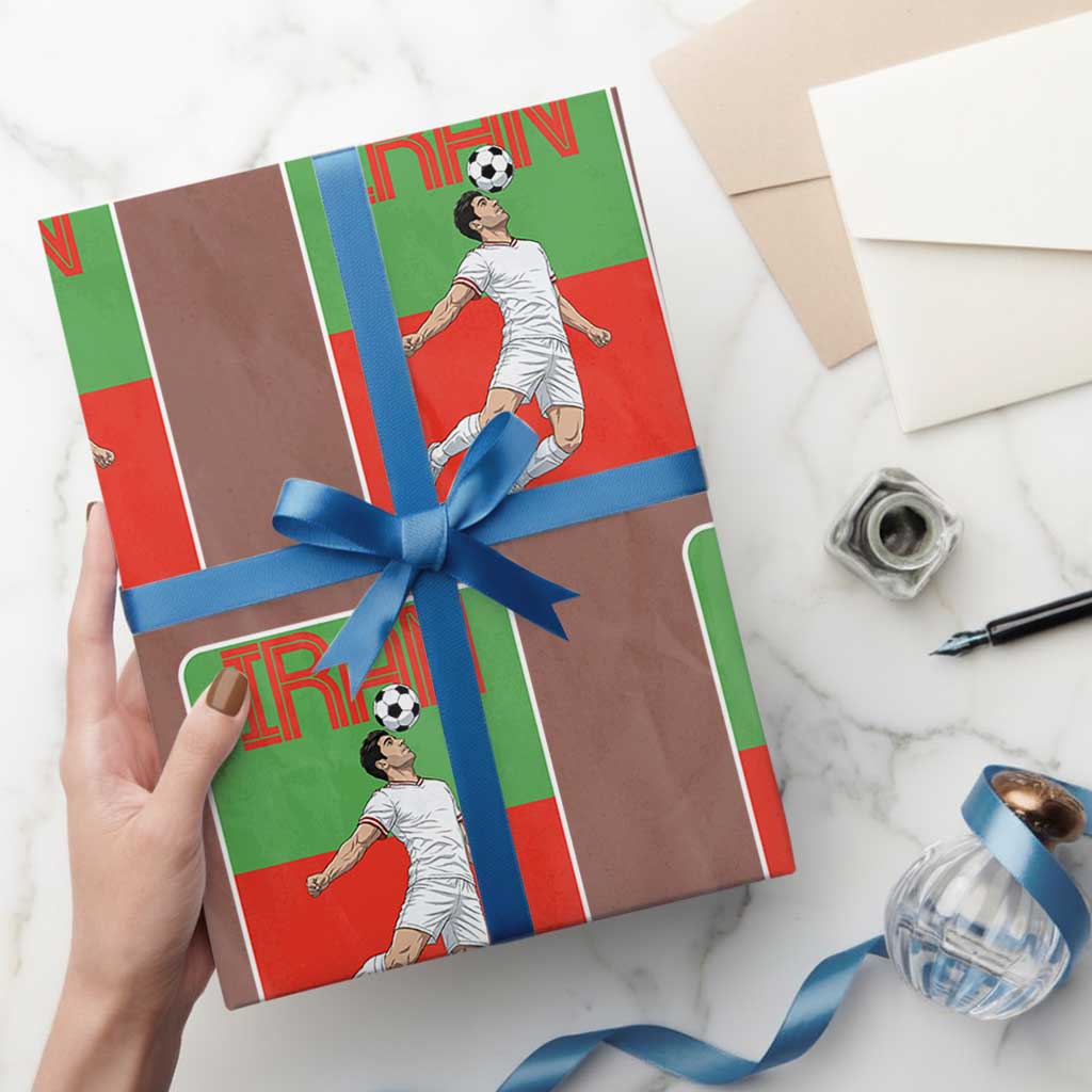 Iran Soccer Lover Wrapping Paper Roll Proud Persian Roots Gift