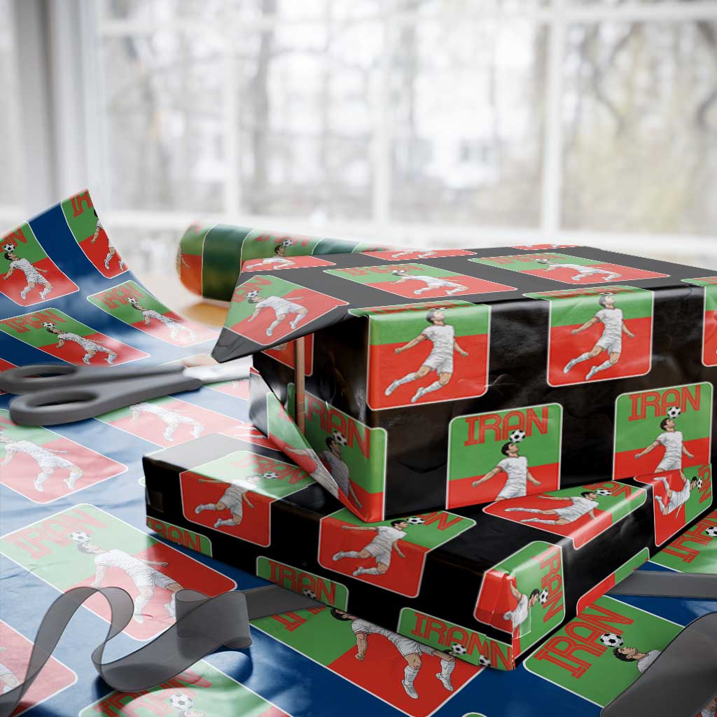 Iran Soccer Lover Wrapping Paper Roll Proud Persian Roots Gift