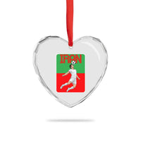 Iran Soccer Lover Heart Crystal Glass Ornament Proud Persian Roots Gift