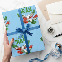 Iranian Flag Peace Doves Wrapping Paper Roll Free Iran Freedom Statement Gift