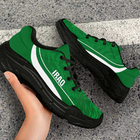 Iraq 2026 Football Chunky Sneakers Usood al-Rafidayn Grunge Curve Stylized - Wonder Print Shop