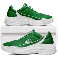Iraq 2026 Football Chunky Sneakers Usood al-Rafidayn Grunge Curve Stylized - Wonder Print Shop