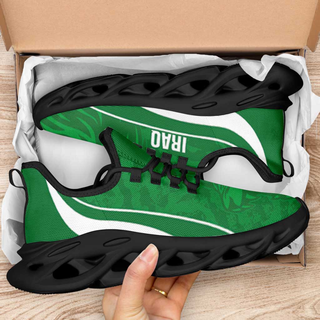 Iraq 2026 Football Clunky Sneakers Usood al-Rafidayn Grunge Curve Stylized - Wonder Print Shop