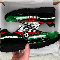 Iraq  Football Sneakers Modern Glitch Art Style Lion Symbolism