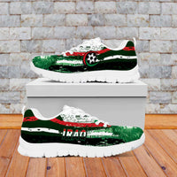 Iraq  Football Sneakers Modern Glitch Art Style Lion Symbolism