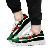 Iraq  Football Sneakers Modern Glitch Art Style Lion Symbolism