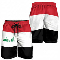 Iraq Shorts for Men National Flag Colors - Wonder Print Shop