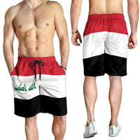 Iraq Shorts for Men National Flag Colors - Wonder Print Shop