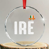 IRE Ireland Matching Group Crystal Glass Ornament Irish Pride St Patricks Day Family or Friends