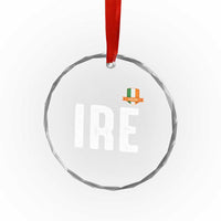 IRE Ireland Matching Group Crystal Glass Ornament Irish Pride St Patricks Day Family or Friends