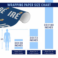IRE Ireland Matching Group Wrapping Paper Roll Irish Pride St Patricks Day Family or Friends