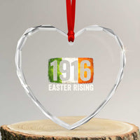 Ireland Easter Rising 1916 Heart Crystal Glass Ornament Irish Rebellion Vintage Flag