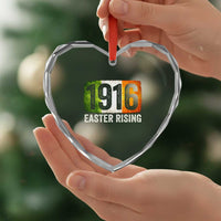 Ireland Easter Rising 1916 Heart Crystal Glass Ornament Irish Rebellion Vintage Flag