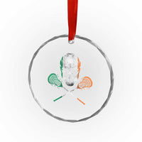 Ireland Lacrosse Crystal Glass Ornament Irish Flag Ireland - Wonder Print Shop