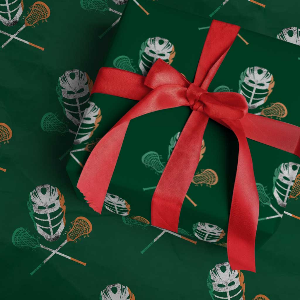 Ireland Lacrosse Wrapping Paper Roll Irish Flag Ireland - Wonder Print Shop