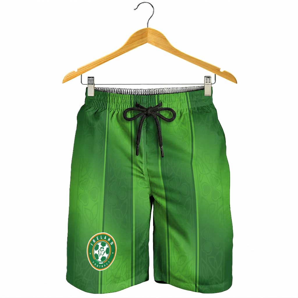 Ireland National Football Shorts for Men Celtics Knot Shamrocks Inspired Geometry - Wonder Print Shop