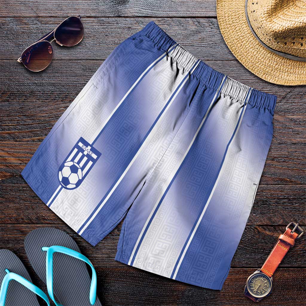 Ireland National Football Shorts for Men Greek Key Inspired Geometry - Wonder Print Shop