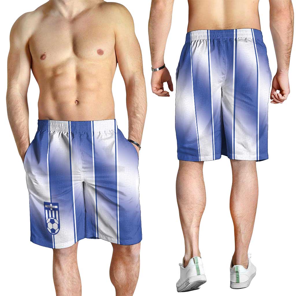 Ireland National Football Shorts for Men Greek Key Inspired Geometry - Wonder Print Shop