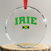 Irie Jamaican Rasta Crystal Glass Ornament Funny Jamaica Jamaican Flag Rasta Reggae Roots - Wonder Print Shop