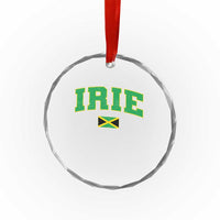 Irie Jamaican Rasta Crystal Glass Ornament Funny Jamaica Jamaican Flag Rasta Reggae Roots - Wonder Print Shop