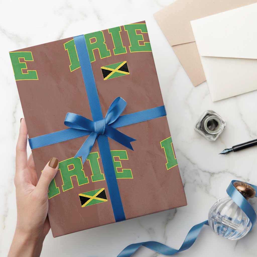 Irie Jamaican Rasta Wrapping Paper Roll Funny Jamaica Jamaican Flag Rasta Reggae Roots - Wonder Print Shop