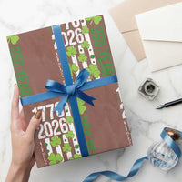Irish American 250 Years 1776 2026 Patriotic Shamrock Wrapping Paper Roll St Patricks Day Ameria 250th Anniversary