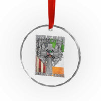 Irish Americans Crystal Glass Ornament Irish By Blood American By Birth Patriot By Choice Celtic Cross - Wonder Print Shop