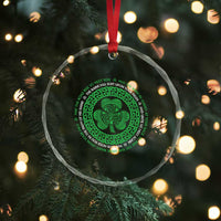 Irish Blessing May The Road Rise To Meet You Crystal Glass Ornament Celtic Knot Shamrock