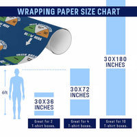 Irish Breathalyzer Blow Here Funny Drinking Gauge Wrapping Paper Roll St Patricks Day Party Offensive Adult Humor