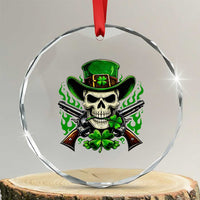 Irish Cowboy Skeleton Crystal Glass Ornament St Patricks Day Party Gift