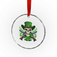 Irish Cowboy Skeleton Crystal Glass Ornament St Patricks Day Party Gift